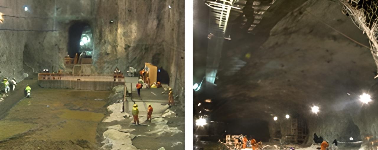 Servicio de construcción túneles y cavernas, áreas molienda y flotación